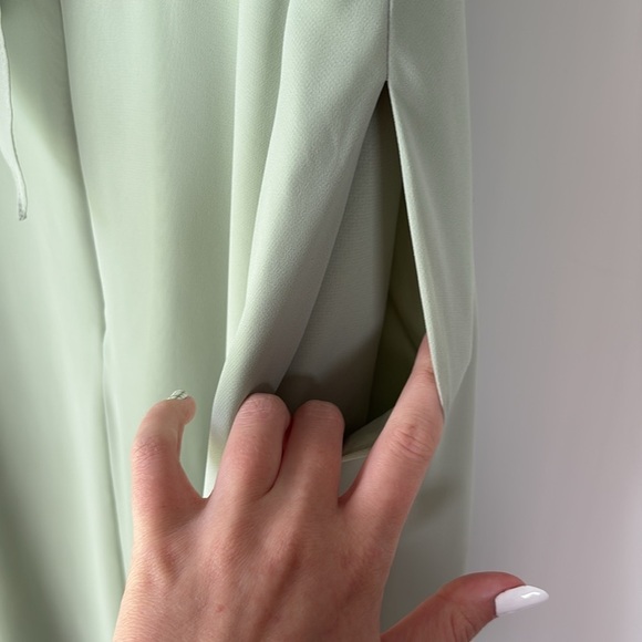 Azazie Kimber Dusty Sage Bridesmaid Dress size A4 no alterations! - Picture 9 of 9